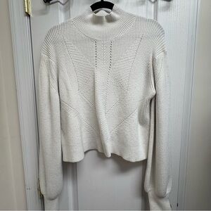 French Connection White Mockneck Sweater